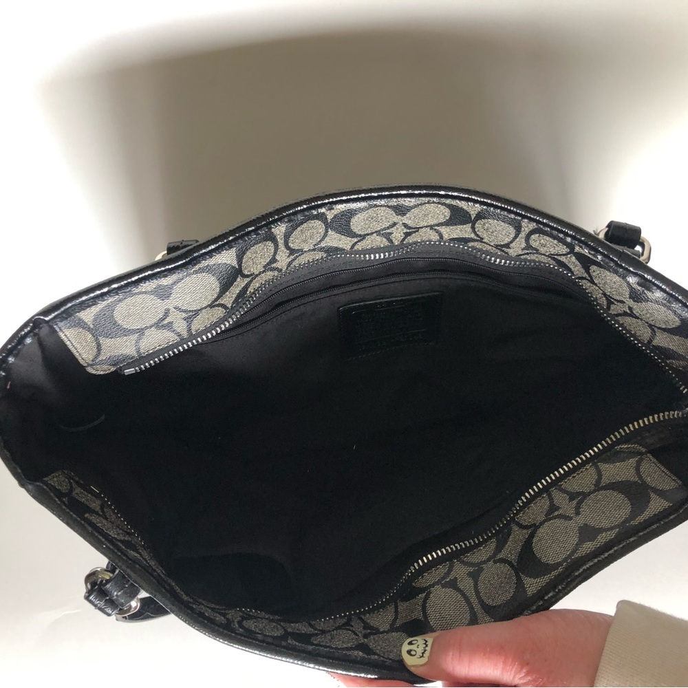 Coach Black Peyton Signature Tote - Picture 8 of 11